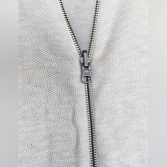 Eileen Fisher Organic Cotton Cream Zip Cardigan - Picture 5 of 9